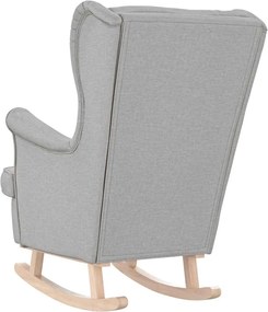 vidaXL Κουνιστή καρέκλα Cloud Grey 74x90x102 cm Ύφασμα