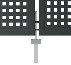 vidaXL Πόρτα Κήπου Ανθρακί 400x150 εκ. Ατσάλι