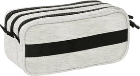 Τριπλή Κασετίνα Kappa Grey knit Γκρι (21,5 x 10 x 8 cm)