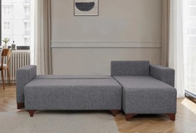 Corner Sofa-Bed Tloft Mini - Grey Grey