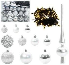 vidaXL Τεχνητό Χριστουγεννιάτικο Δέντρο με 150 LED Λευκό 150 cm