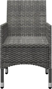 vidaXL Σετ Τραπεζαρίας Κήπου 5 Τεμαχίων Γκρι