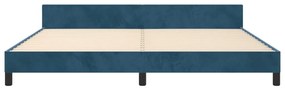 vidaXL Πλαίσιο Κρεβατιού με Κεφαλάρι Σκ. Μπλε 200x200 εκ. Βελούδινο
