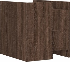 vidaXL Κομοδίνο Καφέ Δρυς 45x50x50 εκ. από Επεξεργασμένο Ξύλο