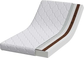 vidaXL Στρώμα Λευκό 70 x 140 cm Ζακάρ ύφασμα