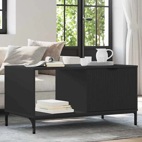 vidaXL Τραπεζάκι σαλονιού Μαύρο 90 x 49 x 46 εκ. Επεξεργασμένο ξύλο