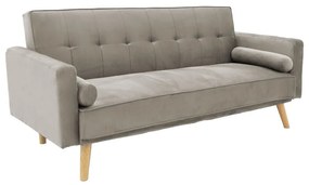 Καναπές-κρεβάτι Success pakoworld 3θέσιος βελούδο γκρι 190x80x84εκ - 035-000066