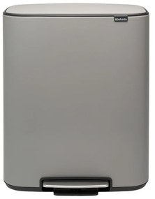 Brabantia 1003193 Κάδος απορριμμάτων Bo Pedal 2x30L, Mineral Concrete Grey