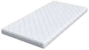 vidaXL Στρώμα με Επίστρωμα Καρύδας Λευκό 200 x 120 εκατοστά PU Αφρός