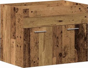 vidaXL Ντουλάπι Μπάνιου με συρτάρι Επιτοίχιο Επεξεργασμένο ξύλο
