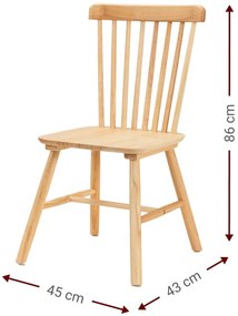 Καρέκλα Chester-Mauro