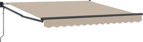 vidaXL Αναδιπλούμενη τέντα Μπεζ 300 x 250 x 165 εκ.