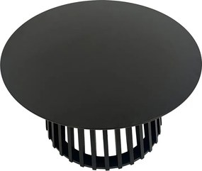 Τραπέζι σαλονιού Domonic pakoworld mdf σε μαύρη απόχρωση Φ80x45εκ
