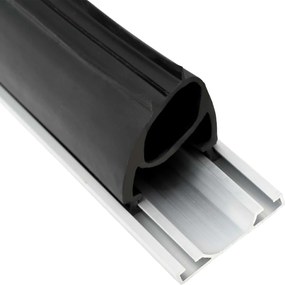 vidaXL Σφράγιση Πόρτας Γκαράζ Μαύρο 41 x 33 mm 4 μ PVC