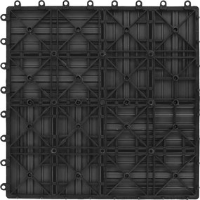 vidaXL Πλάκα Κατασκευής 22 pcs Γκρι 30 x 30 cm WPC