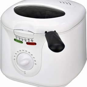 Φριτέζα Elite EDFF-1290W, 1300 W, 2 λίτρα, 80-190 °C, Θυρίδα παρακολούθησης, Cool Touch, Λευκό