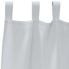 vidaXL Κουρτίνες με κουρτίνες 2 pcs Ανοιχτό Γκρι Πολυεστέρας