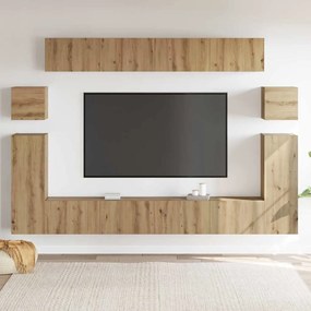 vidaXL Μονάδες TV Επιτοίχιο 4 pcs Artisan Oak Επεξεργασμένο ξύλο