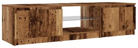 vidaXL Έπιπλο Τηλεόρασης LED Όψη Παλαιού Ξύλου 140x40x36εκ