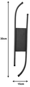 Φωτιστικό τοίχου-απλίκα Yalin led μαύρο μέταλλο 15x4x30εκ 15x4x30 εκ.