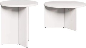 vidaXL Τραπεζάκι σαλονιού 2 pcs Λευκό Μασίφ ξύλο πεύκου