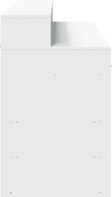 vidaXL Γραφείο με LED Λευκό 140x55x91 εκ. από Επεξεργασμένο Ξύλο