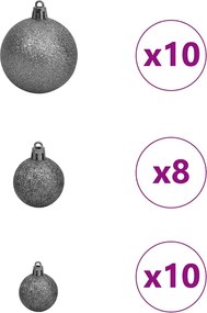 vidaXL Τεχνητό Χριστουγεννιάτικο Δέντρο με 300 LED Λευκό 240 cm