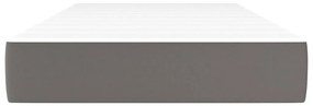 vidaXL Στρώμα με Pocket Springs Γκρι 100x200x20 εκ. Συνθετικό Δέρμα