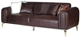 Artekko Καναπές κρεβάτι τριθέσιος IKON μεταλλικά πόδια χρυσά (237x98x88)cm