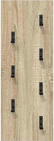 vidaXL Τοίχου Κρεμάστρα Δρύς Sonoma 30 x 1,5 x 80 εκ.