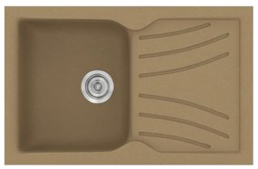 Sanitec Classic 337 Metallic Coffee Ένθετος Νεροχύτης 45cm