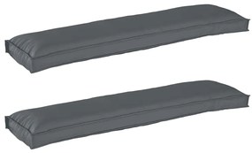 vidaXL Σετ Μαξιλαριών Πάγου 2 pcs Ανθρακί 150 x 40 x 8 εκ.