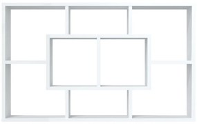 vidaXL Ραφιέρα Τοίχου Λευκή 85 x 16 x 52,5 εκ. από Επεξεργασμένο Ξύλο