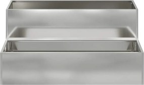 vidaXL Γλάστρα Κήπου Ασημί 100 x 60 x 45 εκ Επικαλυμμένος Χάλυβας