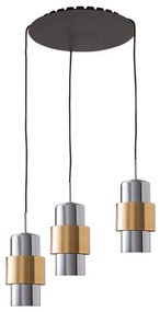 Φωτιστικό Οροφής Τρίφωτο Zambelis 22144 Gold Matt