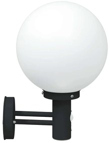 vidaXL Εξωτερικά Φωτιστικά Τοίχου 2 pcs Μαύρο 28 x 25 x 38 εκ