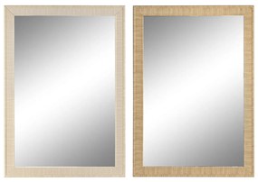 Τοίχο καθρέφτη Home ESPRIT Καφέ Φυσικό Scandi 93,5 X 2,5 X 134 cm (x2)