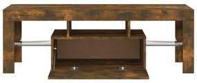 vidaXL Έπιπλο Τηλεόρασης με LED Καπνιστή Δρυς 120x35x40 εκ.