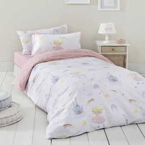 Σεντόνια Παιδικά Alice (Σετ 3τμχ) White-Pink Nima Single 170x255cm 100% Cotton