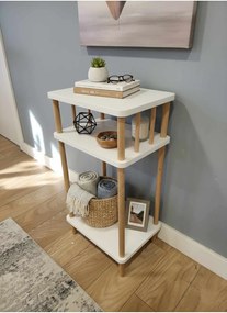 Κομοδίνο Λευκό MAES 40x30x75