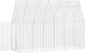 vidaXL Κλουβί Κουνελιού Ασημί 300 x 100 x 210 εκ.