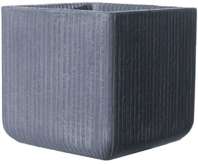 Κασπώ Πήλινο Stripe C-4170-8 37x37x32cm Dark Grey Supergreens Πηλός