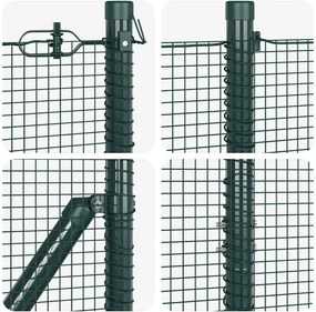 vidaXL Στύλος Περιφράξεων Πράσινο 25 x 1,4 μ. (12 x 12 χλστ. δίχτυ)