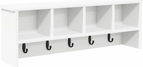 vidaXL Τοίχου Κρεμάστρα Επιτοίχιο Λευκό 75 x 16 x 26 εκ