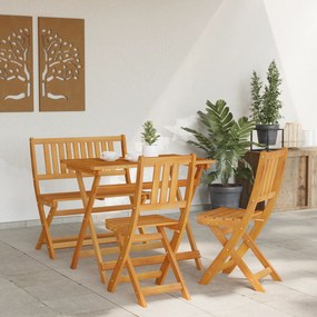 vidaXL Σετ Bistro Κήπου 4 Τεμαχίων Μασίφ Ξύλο Ακακίας