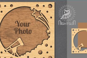 Σετ των 2 Intra απο ξύλο plywood 3mm-4mm πάχος – Κορνίζα φωτογραφιών με του εξωτερικού διαστήματος 8 Δίασταση 20x20 cm INTRAFABR-112991698