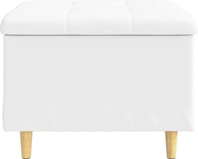 vidaXL Οθωμανικό αποθήκευσης Λευκός 60 x 60 x 45 cm Τεχνητό δέρμα