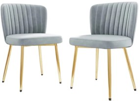 Καρέκλα Muz 2τμχ-Gkri - 50.00Χ54.00Χ80.00cm