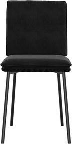 vidaXL Καρέκλες Τραπεζαρίας 2 τεμ. Μαύρες Βελούδινες