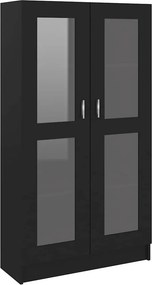 vidaXL Βιτρίνα Μαύρη 82,5 x 30,5 x 150 εκ. Επεξ. Ξύλο